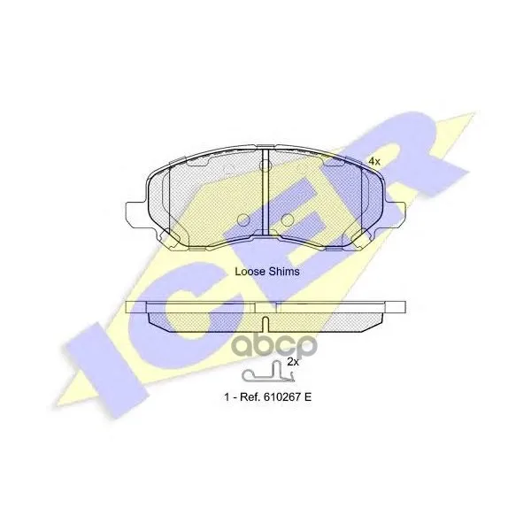 181806_колодки Дисковые Передние! Mitsubishi Eclipse 01# Icer 181806 Icer арт. 181806