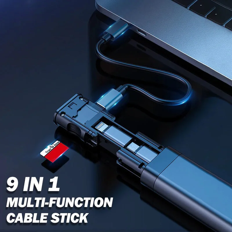 Caixa de Armazenamento Adaptador Multi-função tf Conversor Otg Usb tipo c Leitor de Cartão de Memória Cabo de Dados para Viagem Leitores de cartão - Imagem 2