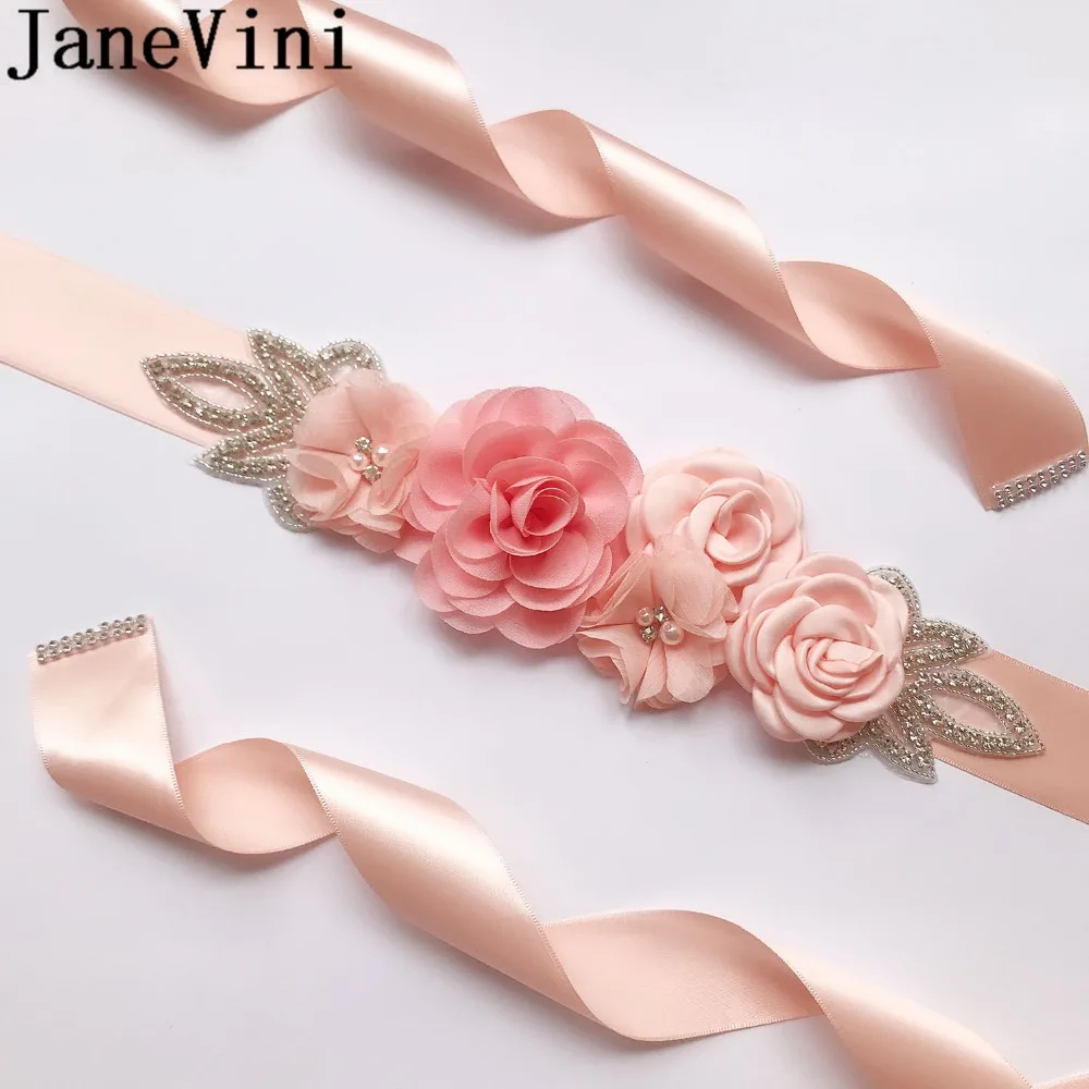 JaneVini,, ручная работа, тонкий пояс, стразы, жемчуг, цветы, пояс для невесты, элегантные кружевные ленты, Свадебные ремни для невесты