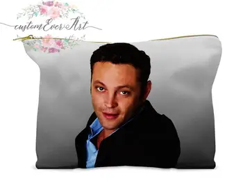 

Vince Vaughn cosmetic bag personalized small makeup bag funny makeup organizer toiletry bag zipper pouch