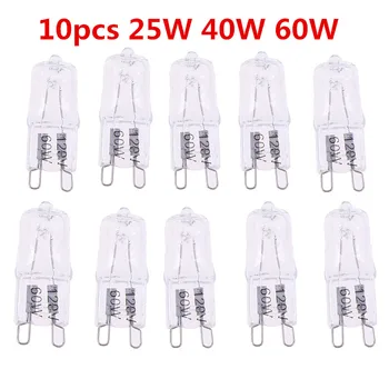 

10pcs 120V 25W 40W 60W Oven Light Bulb G9 High Temperature Bulb Steamer Light G9 Oven Lighting Bulb