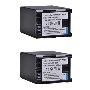 

2pc 3400mAh BP-827 BP 827 Camera Battery for Canon BP-819 BP-807 BP-809 HG31 XA10 HF20 HF10 HF100 HF100E HF11 HG20 HG21 HFS100