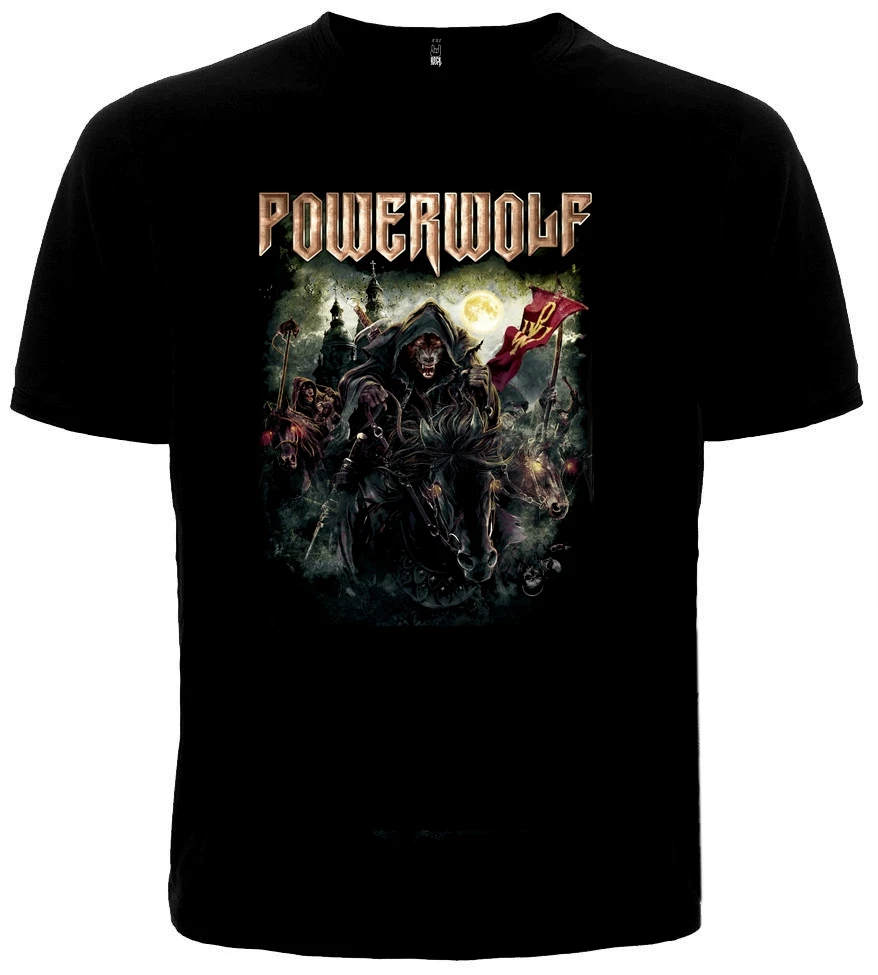 T-shirt POWERWOLF THE METAL MASS. New.Different Size S-3XL Metal Nation Band Hip Hop Clothing Short Sleeve T Shirt Top Tee |
