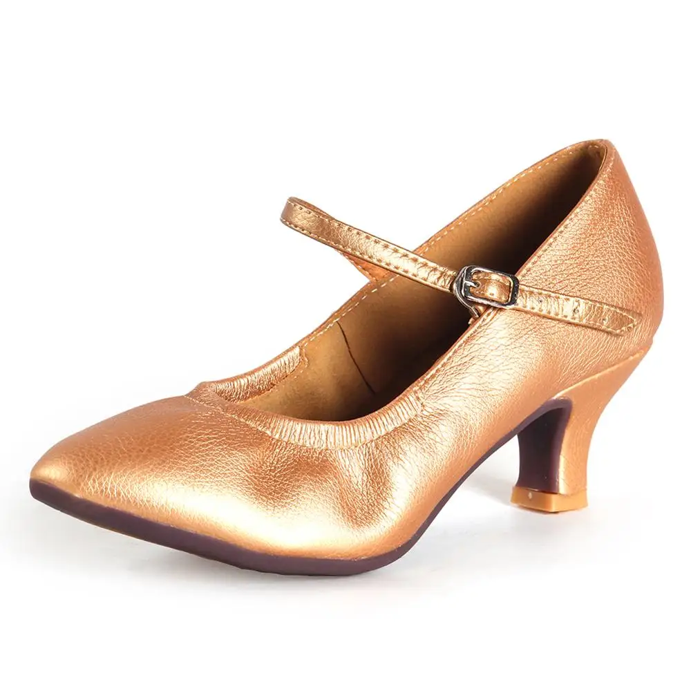 HROYL танцевальная обувь для латиноамериканских женщин, девушек, Ladie's бальное танго сальса, танцевальная обувь оптом, Прямая поставка, обувь для улицы - Цвет: Brown 7CM