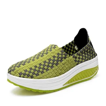 

Handmade Swing shoes Nurse shoes summer breathable platform plus size wedges Flats for women A999