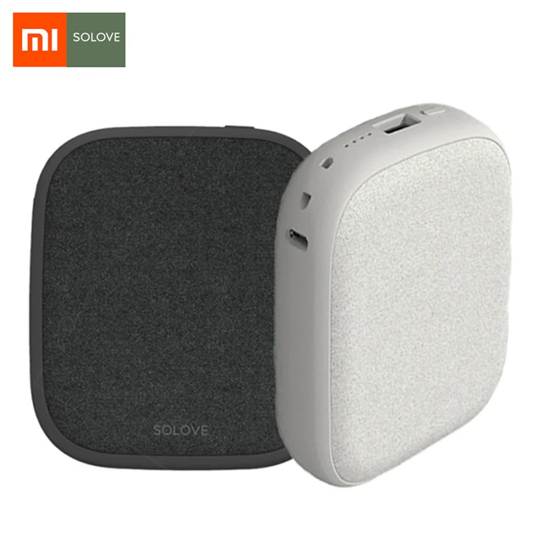 SOLOVE 10000 мА/ч Wireless Power Bank QI быстро зарядное устройство быстрое с двумя портами USB