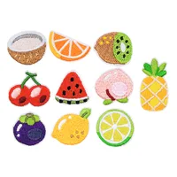 Buy Self-adhesive Cute Watermelon Cherry Embroidered Patches for Clothing Iron on Clothes Fruit Applique Fusible Patch Badge Sticker Online - Image 4