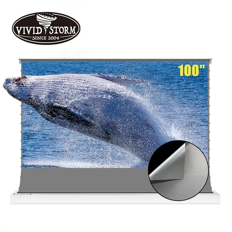 VIVIDSTORM 100 дюймовый S Электрический CLR вращающийся экран проектора 3D обсидиан