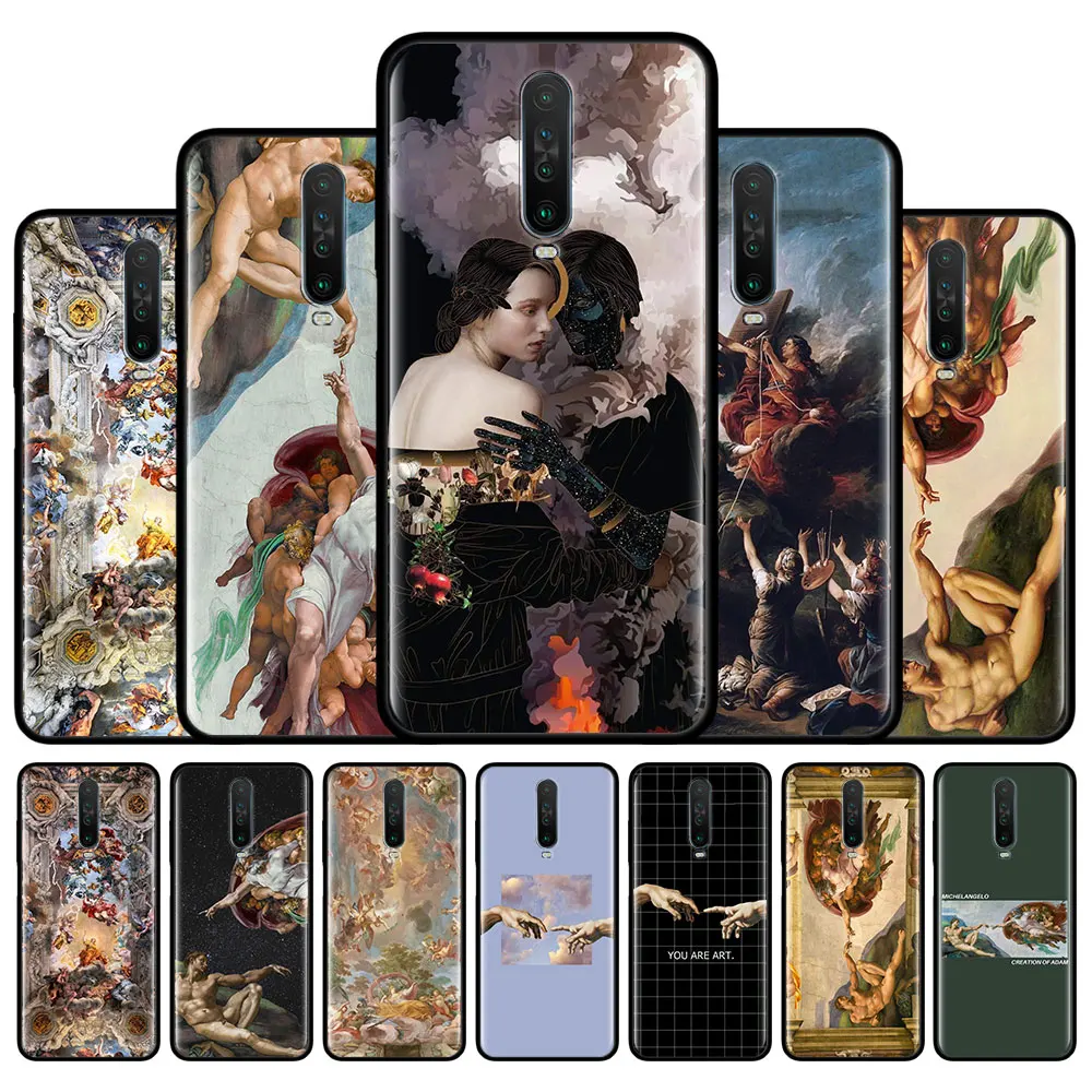 Силиконовый чехол для Xiaomi Redmi 8 8A 7 7A 6 6A 9 10X Pro Max 8T Art Fresco micheangelo|Бамперы| |