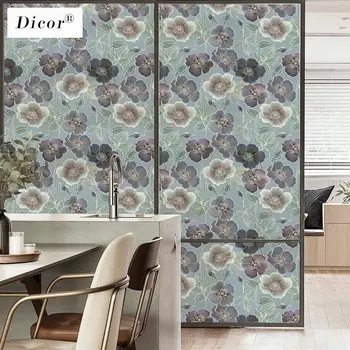 

DICOR 45/90*200cm Nordic Fashion Stained Window Film Flowers For Living Room Home Decor 2020 New BLT2332KJ