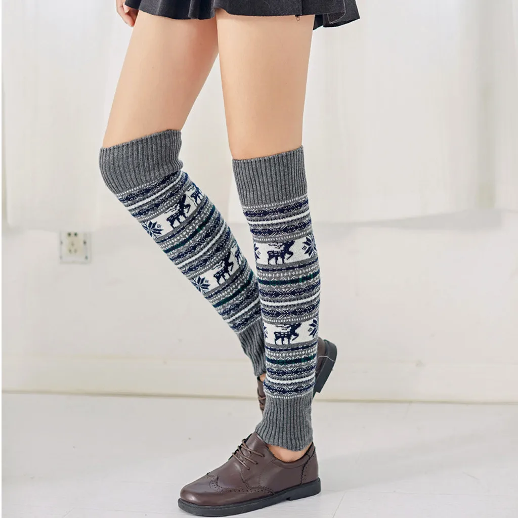 Женские носки, calcetines, для девушек, женщин, до бедра, выше колена, Длинные однотонные чулки, теплые skarpetki
