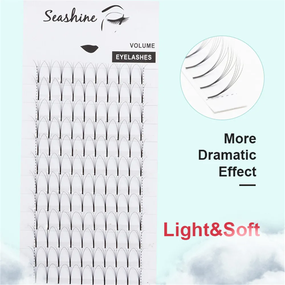 Seashine 1 поднос накладные ресницы длинные Стволовые предварительно сделанные
