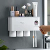 Bathroom Accessories organizer Set Toothbrush Holder Automatic Toothpaste Dispenser Holder Toothbrush Wall Mount Rack Tools Set ► Photo 2/6