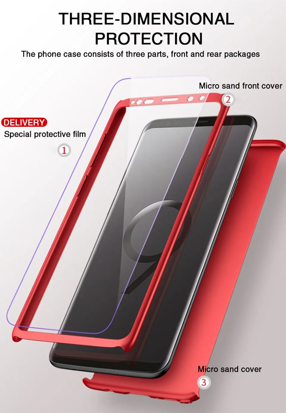 360 Full Protection Phone Case For Samsung Galaxy A51 A71 A50 A70  Back Cover Case Capa With Glass (3)