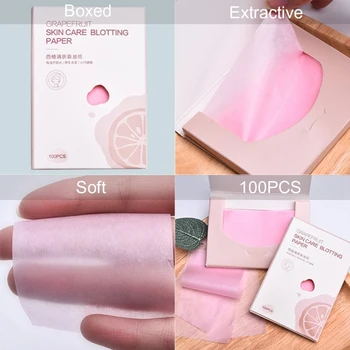 

100sheets/pack 2Bags Facial Oil Blotting Sheets Paper Women Skin Cleansing Face Oil Control Absorbent Paper Beauty Makeup Tool