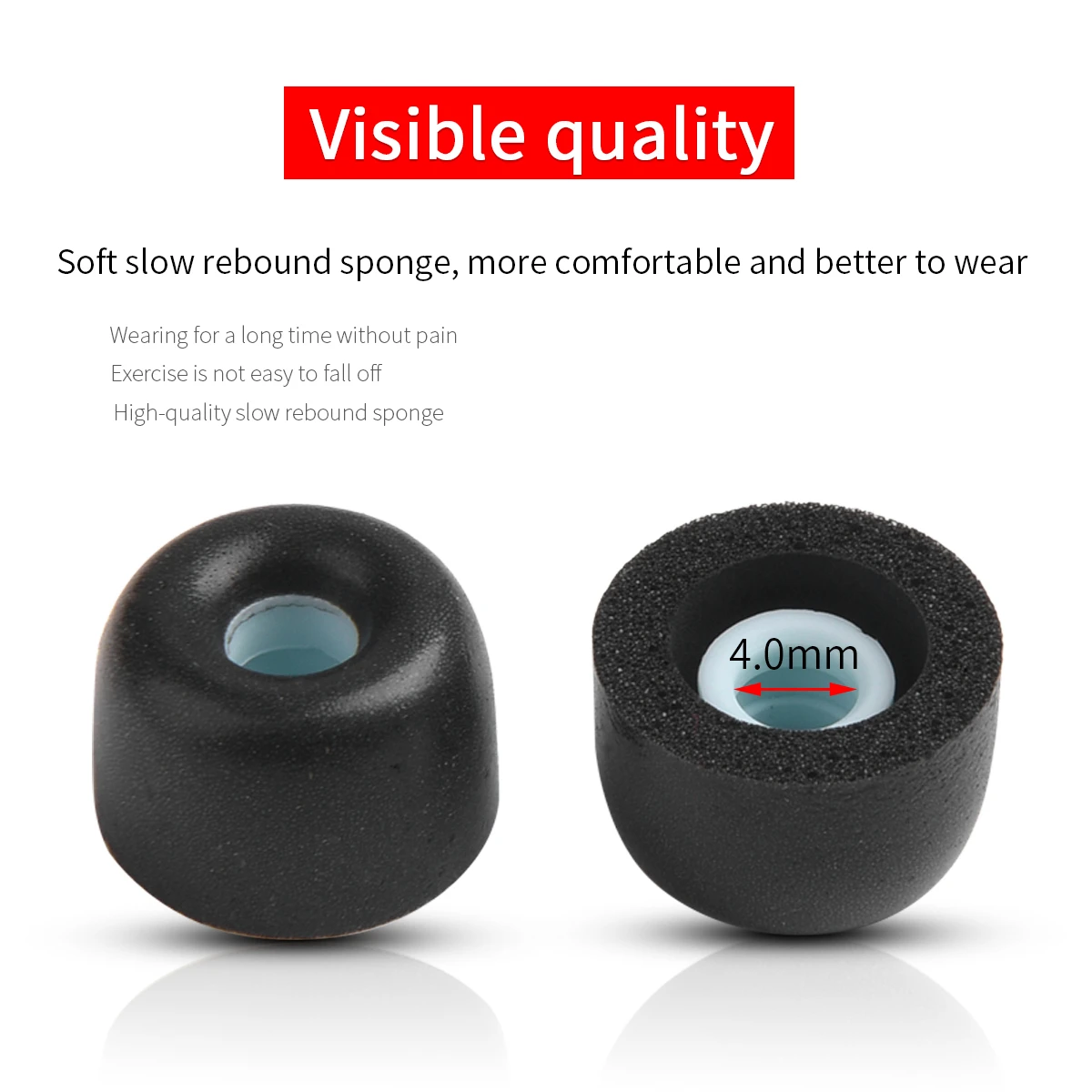 4pcs Memory Foam Ear Tips For Sony Wf1000xm4 Tws Eartips For 1000xm4