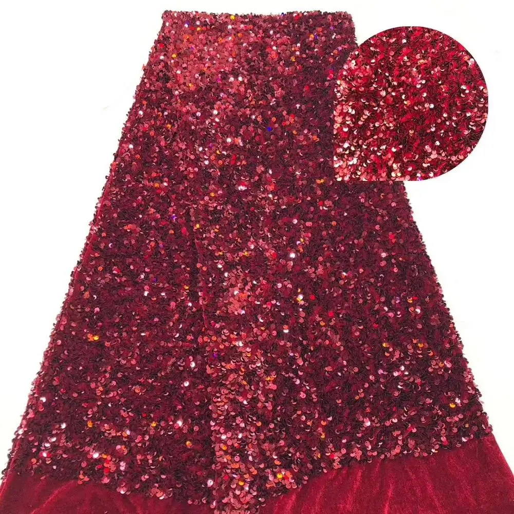

2019Most Popular 100% beautiful Sequins lace latest African tulle lace fabric for Nigerian Evening dresses Win619f