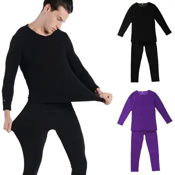 

Smart Insulated Heating Long Underwear Set Adjustable Charging Heated Carbon Fiber USB Charged Pants for Elder Men Women 30E