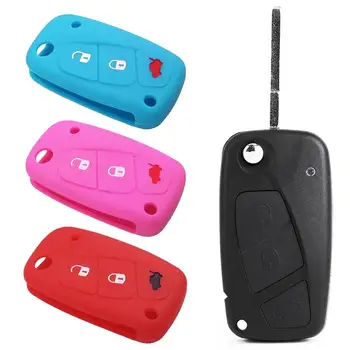 

Silicone Car Auto Key Flip Cover Holder Remote Control Bag Case for Fiat Fizang