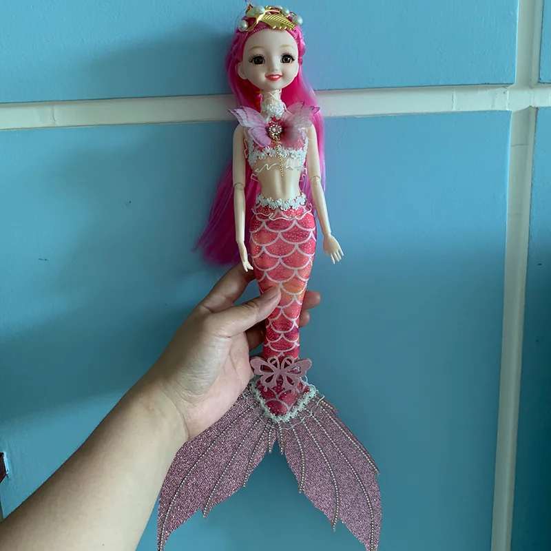 30CM Makeup Baby BJD DIY Mermaid Dolls Fashion Clothes Bebe Reborn Doll ...