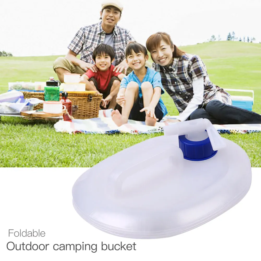 Easyuse Collapsible Kettle Folding Kettle Outdoor Camping Bucket Buckets Storage& Organization Fordable Water Bottle Green