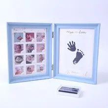 Новорожденный ребенок руки ноги чернильный коврик печать младенцев полнолуние Возраст Рост фоторамка P31B