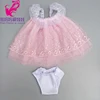 Doll Clothes for 17 Inch 43cm Baby New Born Doll Pink Dress Clothes for 18 Inch Girl Doll Dress Dropshipping ► Photo 3/6