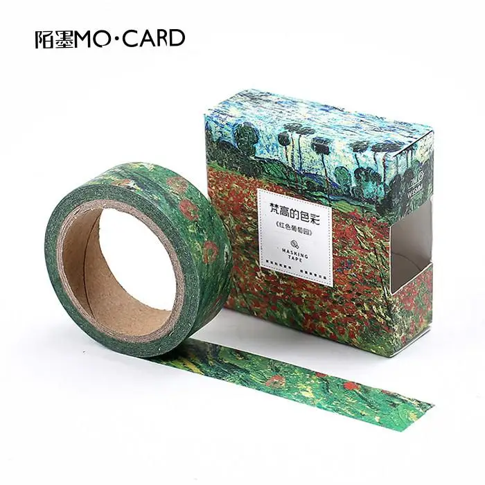 Paper Tape Van Gogh's Color Classic 1.5cm Caddy Tape Album Diary Diy Decorative Label - Цвет: 6