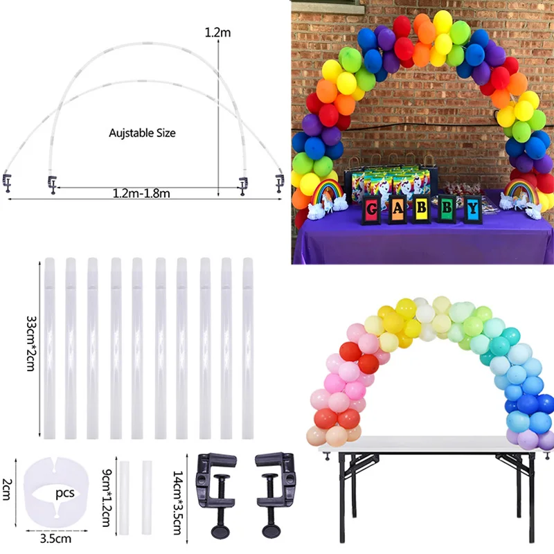70/100/145 см подставка для воздушных шаров держатель для шарика Колонка воздушный шар "Конфетти" душа ребенка Дети День рождения Свадебные украшения поставки - Цвет: Balloon arch frame
