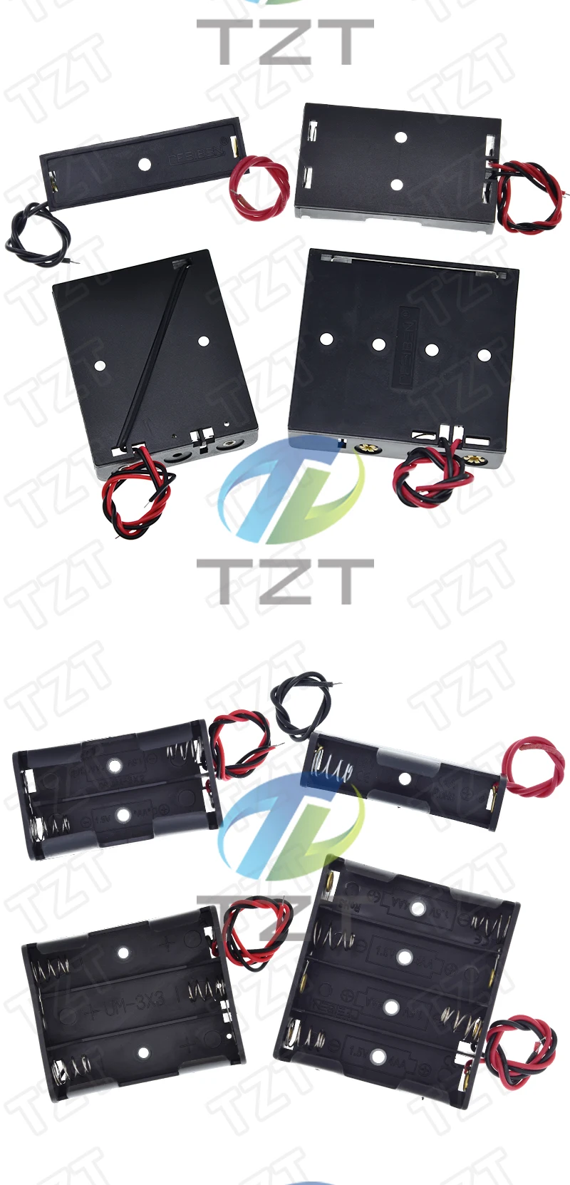 1/3 stücke AA Größe 5 Batterie Lagerung Box Fall Halter Führt Mit 1 2 3 4 Slots Container Tasche DIY Standard Batterien Laden – Detail 4