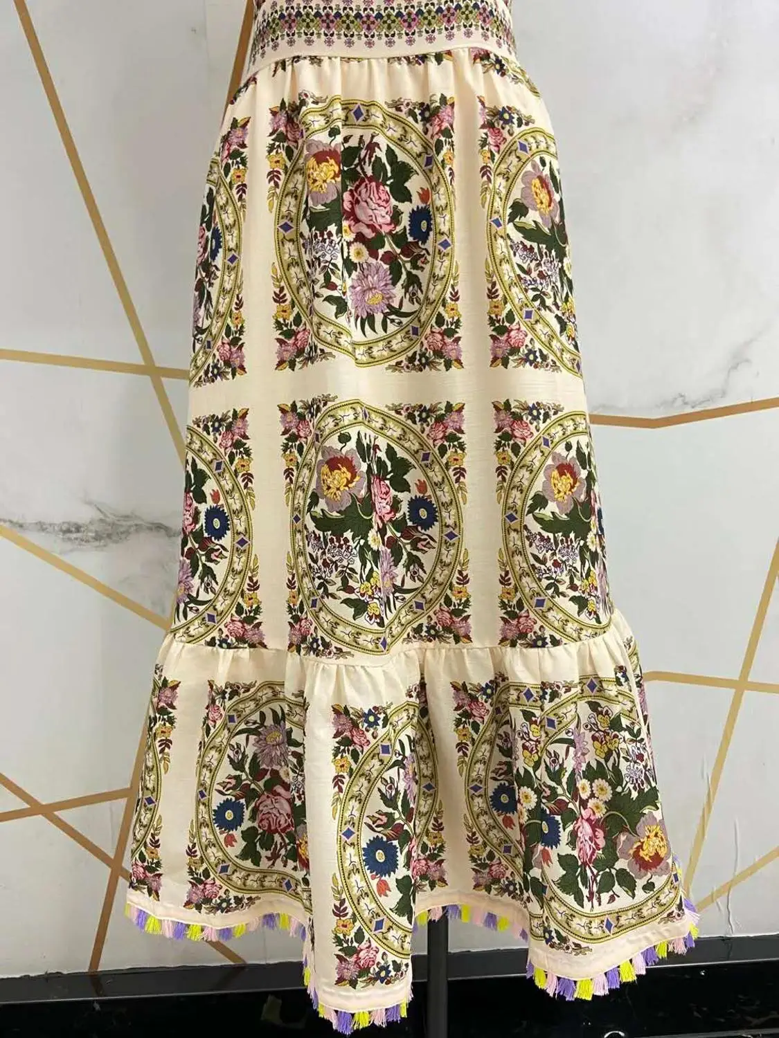 AELESEEN Luxury Designer Women Dress Summer Runway