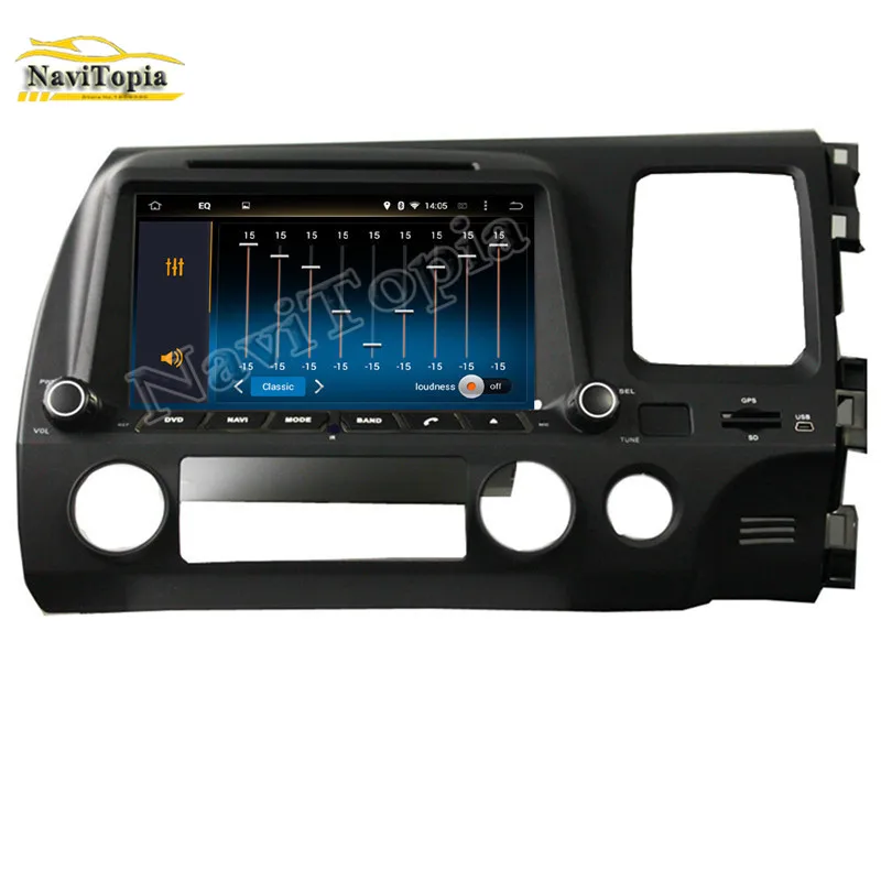 Top Octa Core 4G RAM 64G ROM Android 9.0 Car DVD Multimedia Player Auto GPS for Honda CIVIC right driving 2006-2011 2