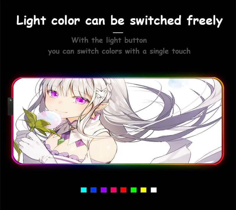XGZ цветы Hd Аниме на заказ большой RGB коврик для мыши Черный точность блокировки края компьютера модный Настольный коврик нескользящий 900x400/800x300