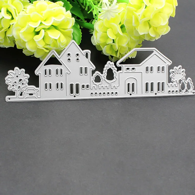 Креативные металлические высекальные штампы в форме домика для виллы