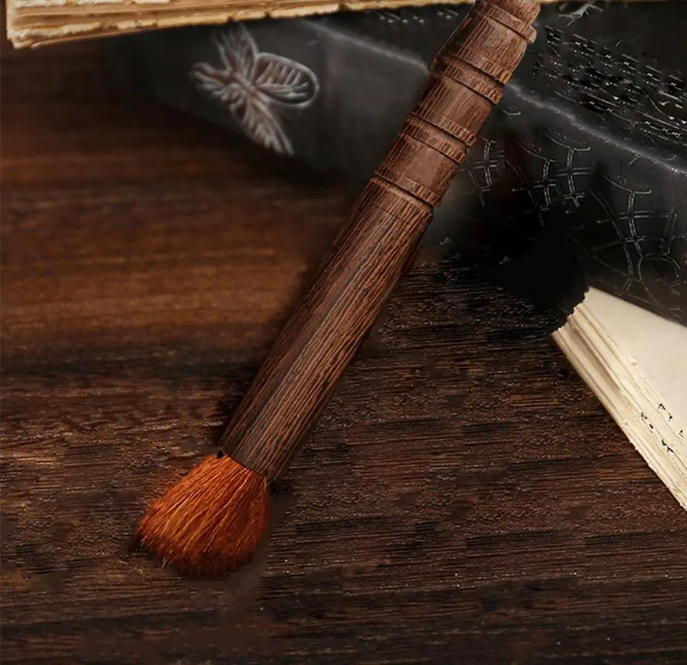 Деревянная щетка для мини-веник с мини-совком для скрипки Erhu шерстяная ручка - Цвет: 3