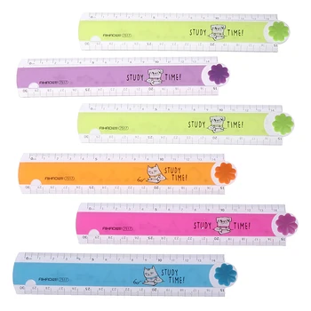 

30CM Students Office School Stationery Multifunction DIY Drawing Rulers New Cute Kawaii Study Time Color Folding Ruler For Kids