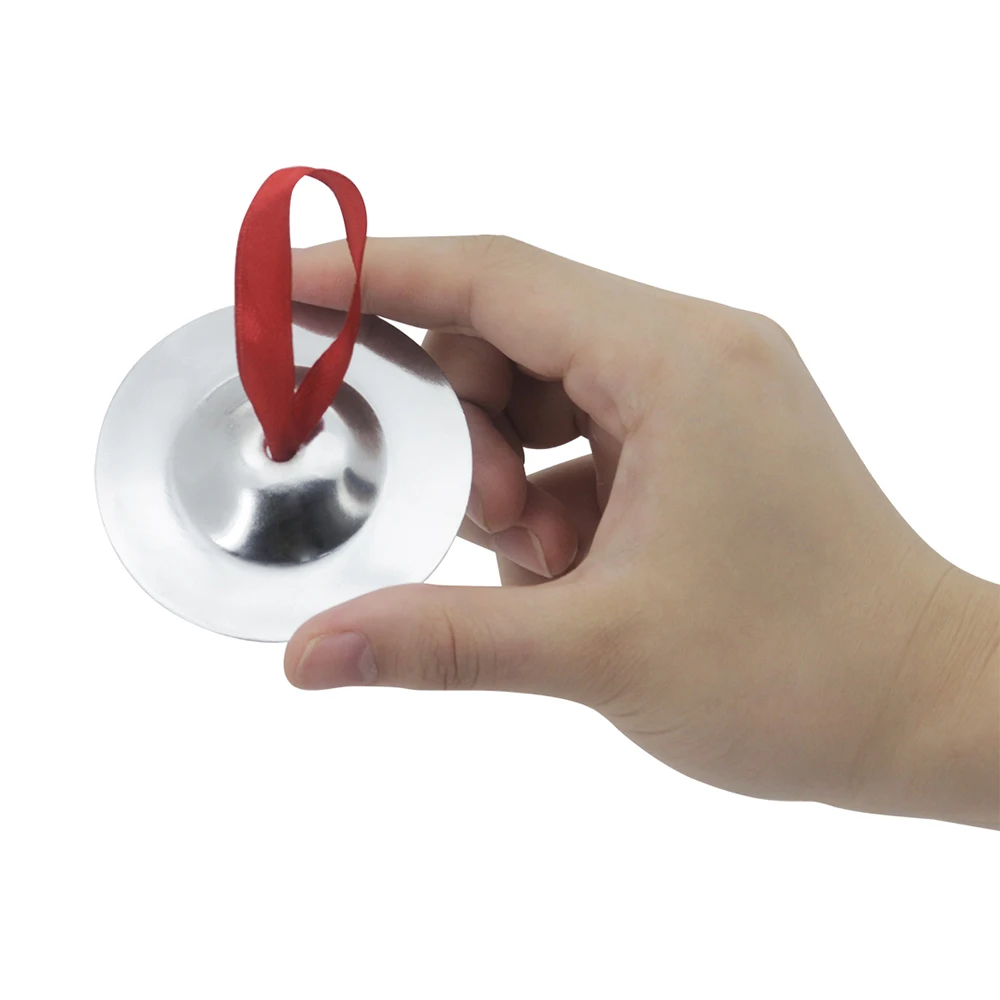 2PCS Finger Cymbals Belly Dance Accessories Small Size Hand Percussion Instruments Silver/Gold