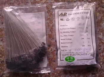 

100 pieces/1 lot 135 degree 250V 2A 135°C A5-F temperature fuse fan thermal insurance motor thermal fuse