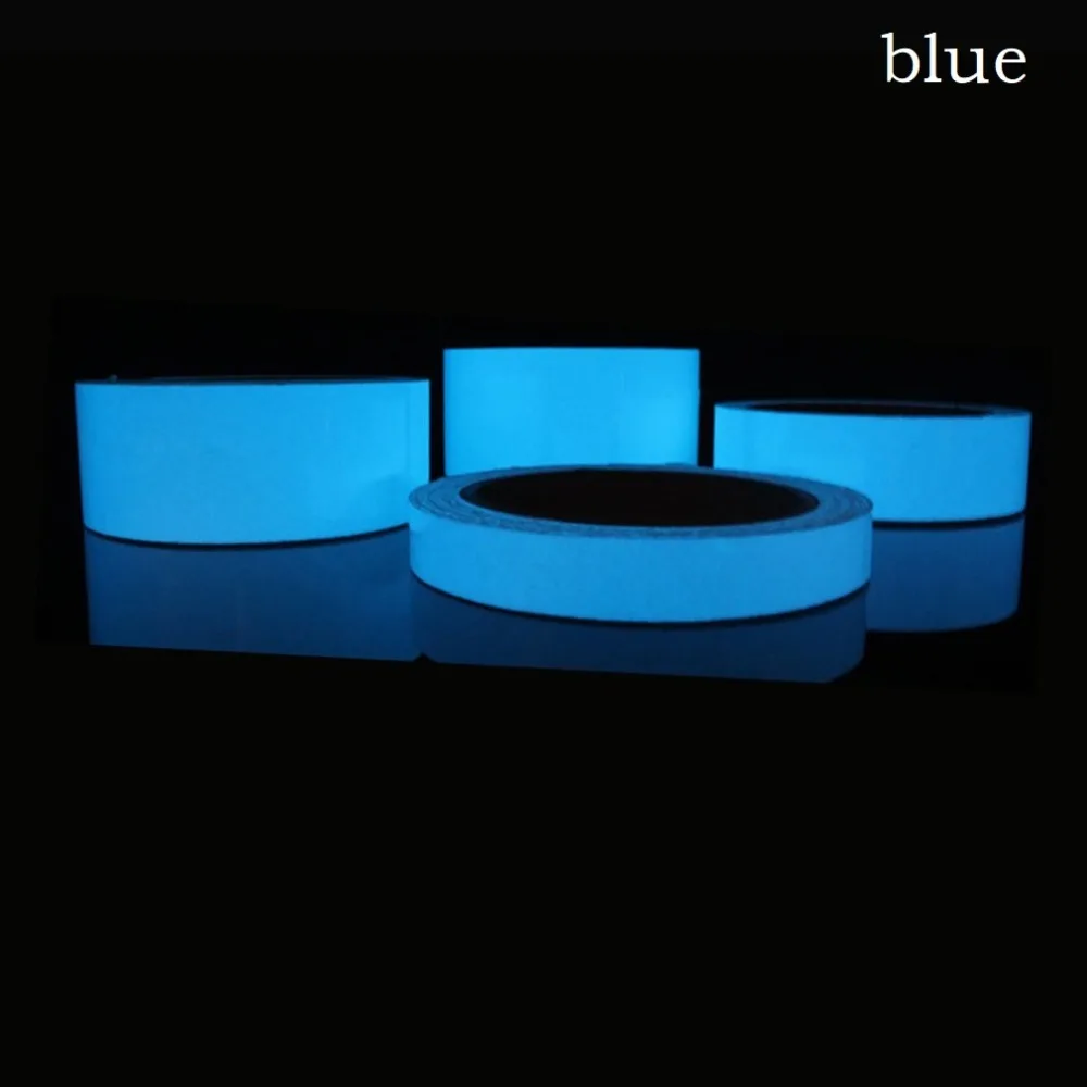 Синий светящаяся лента флуоресцентный самоклеящаяся Стикеры праздничные украшения для сцены мягкий светящийся в темноте светящаяся