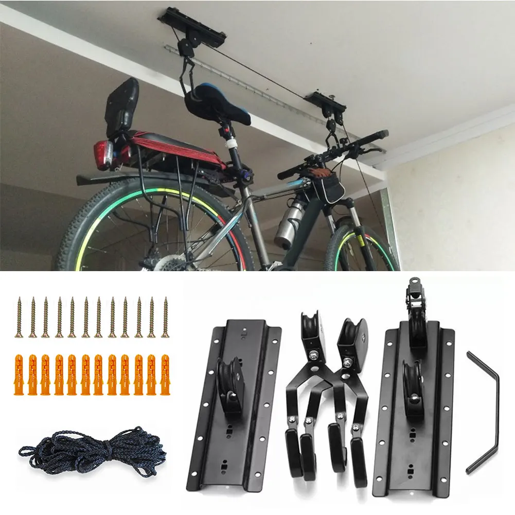 Bike Hoist Ceiling Lift For Garage Heavy Duty Lift For Bike Kayak