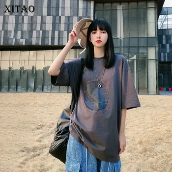 

XITAO Print Pattern T Shirt Fashion New 2020 Spring Elegant Full Sleeve Small Fresh Pullover Goddess Fan Casual Tee Top DMY2887