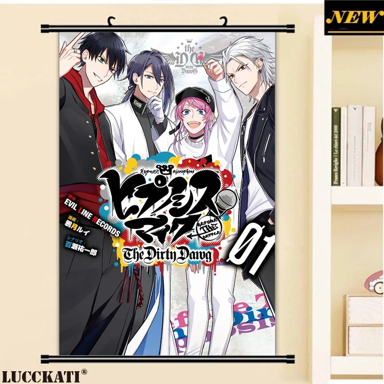 Hypmic Hypnosis Mic Division Rap Battle Hypnosismic Microphone Male Cameltoe Cartoon Anime Wall Scroll Canvas Painting Poster Painting Calligraphy Aliexpress