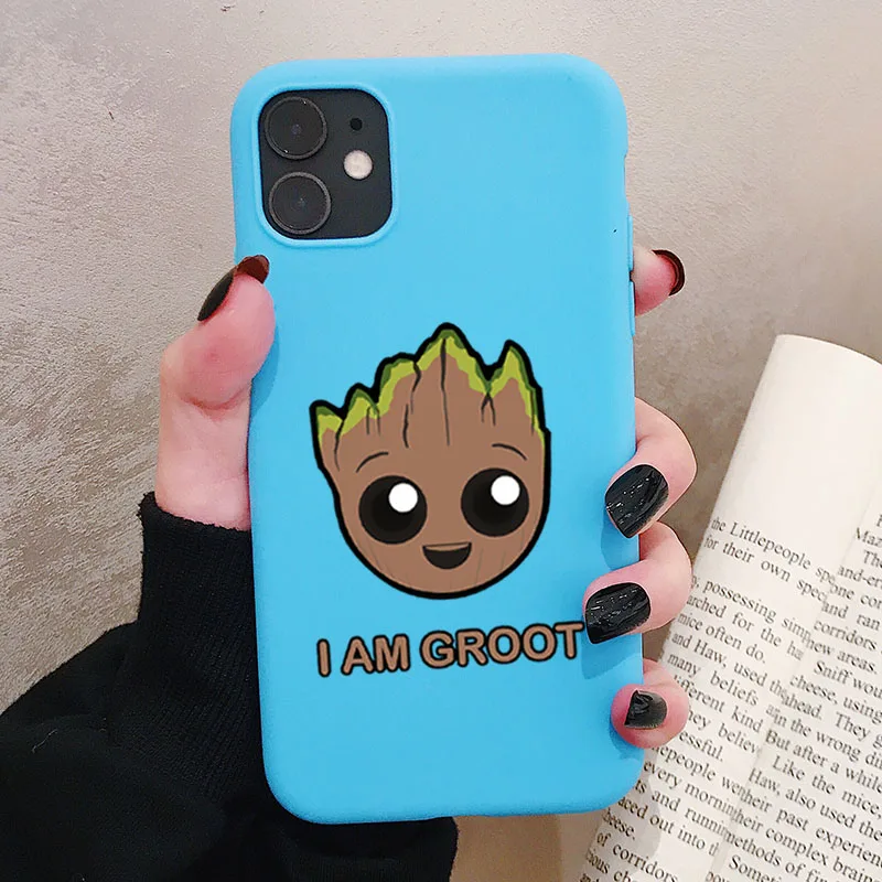 Чехол для телефона с героями мультфильмов I Am Groot Marvel для XiaoMi RedMi Note 8 7 6 5 K20 Pro матовый Силиконовый чехол s мягкая задняя крышка - Цвет: P2Blue