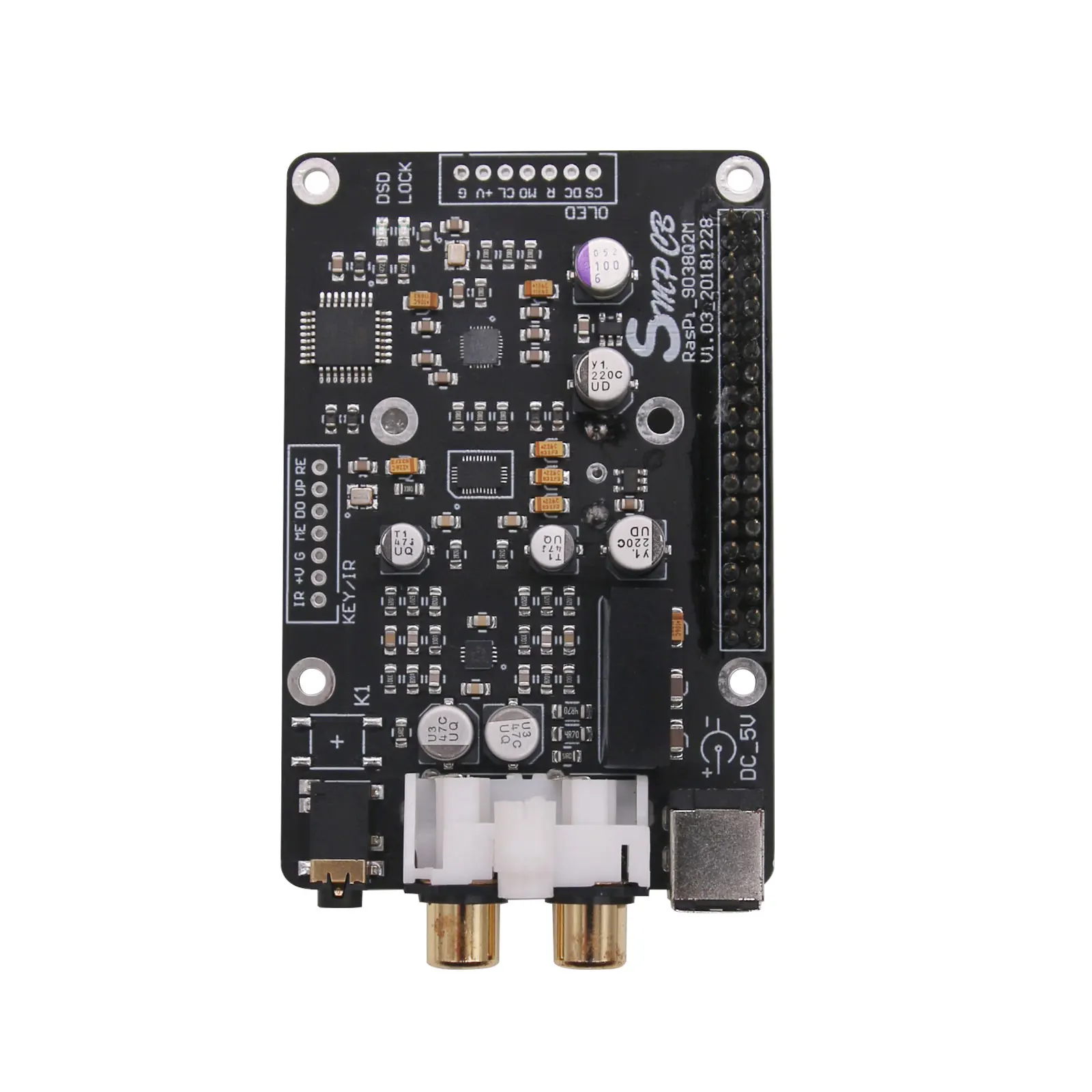 TZT ЦАП Плата цифрового вещания ies 32 бит/384 к DSD 128 для Raspberry Pi 2B 3B 3B+ R9038 декодер