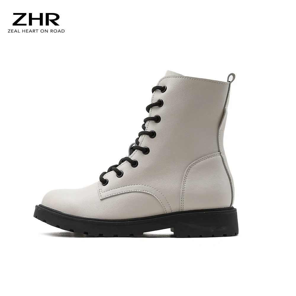 2021 Winter Combat Boots Women Platform Fur Motorcycle Ankle Boot