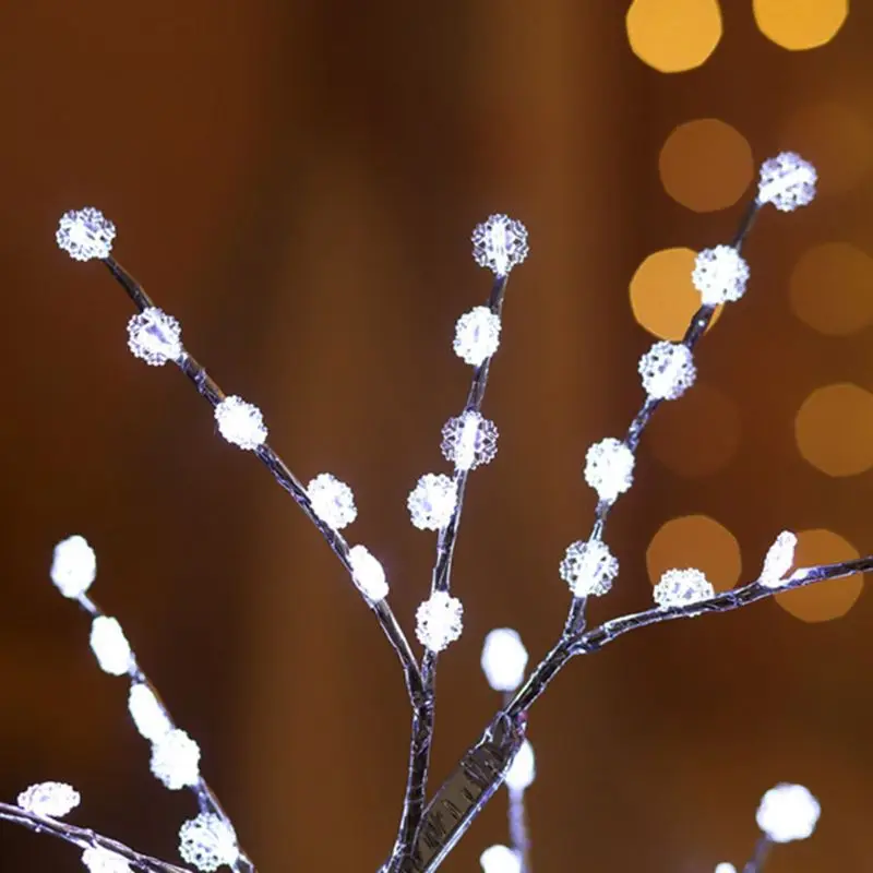 USB Simulation Tree Desk Lamp Creative Star Snowflake Heart Blossom Holiday Home