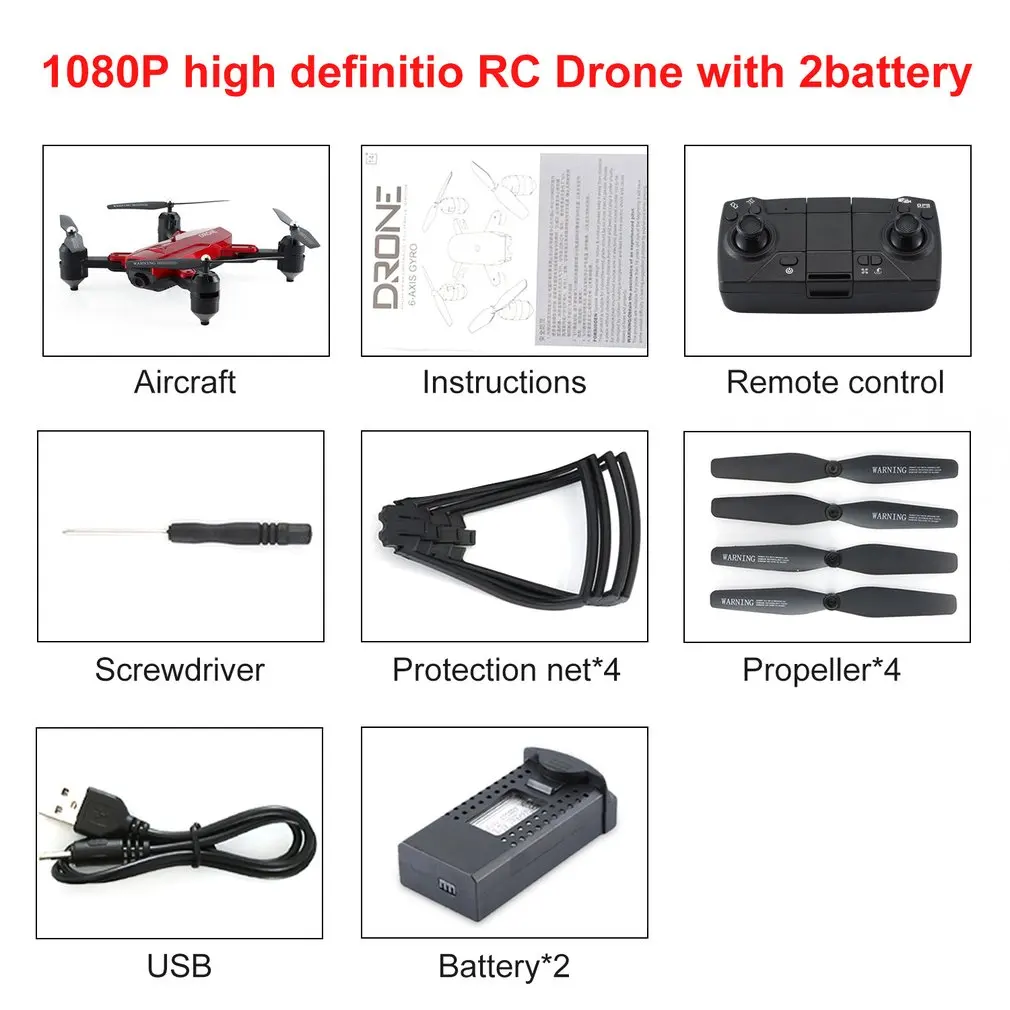 1080P 2B Red ZD5-G gps складной Радиоуправляемый Дрон с двойной камерой жестов фото пульт дистанционного управления Игрушечная машина Безголовый режим оптического позиционирования потока - Цвет: 1080P 2B Red