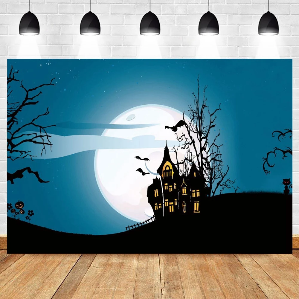 

Yeele Halloween Background Dead Tree Moon Clouds Baby Portrait Backdrop Props Photography For Photo Studio Photophone Photocall