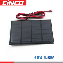 18 в 100mA 1,5 W Панели солнечные Портативный мини Sunpower DIY модуль Панель Системы лампа Аккумуляторы для игрушек телефон Зарядное устройство солнечные батареи 12V