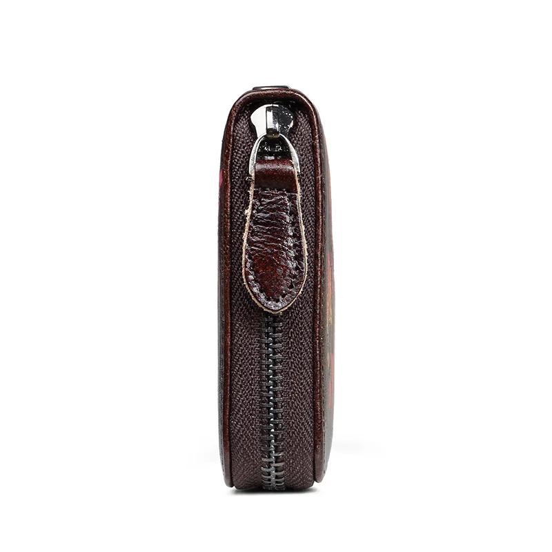 Authentic Leather Retro-layer Cowhide Wallet. Long-and-long, Men's and Women's Handbag, Multi-function Wallet, Leisure Wallet